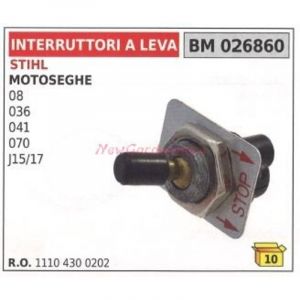 STIHL interrupteur &agrave; levier pour tron&ccedil;onneuse 08 036 041 070 J15/17 026860