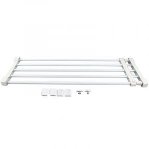 &Eacute;tag&egrave;re T&eacute;lescopique R&eacute;glable Sans Per&ccedil;age Etagere Rangement en M&eacute;tal Organiseur de Placard Diviseur S&eacute;parateur Extensible 75-120 cm pour Chambre,