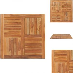 Dessus de table Bois de teck solide Carré 90x90x2,5 cm - Dessus De Table - Plateau De Table - Bois De Teck - Table Ronde - Table Carrée