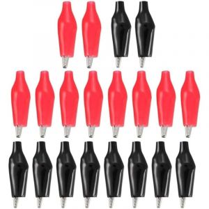 20 Pièces de Pinces Alligator, Pinces Crocodile Isolées, Pinces de Câble de Démarrage pour Voiture, Pinces Crocodile en Cuivre pour Les Tests