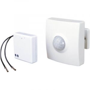 D&eacute;tecteur de mouvement infrarouge sans fil va et vient, blanc, port&eacute;e 8m. garantie 3 ans - Tibelec