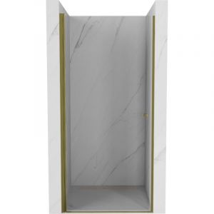 Mexen - Pretoria porte de douche pivotante 90 cm, transparent, dorée - 852-090-000-50-00