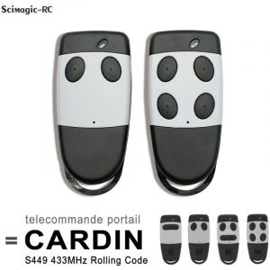 Telecommande Portail pour Cardin S449 QZ2, S449 QZ1, 433.92 MHz, 2 Canaux, TXQ4492P0, T&eacute;l&eacute;commande de Portail pour Porte de Garage (2pcs)