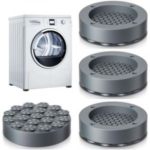 4 Pi&egrave;ces Tapis Anti Vibration Machine a Laver Tapis Machine &agrave; Laver Anti Vibration Support Machine a Laver Patin Anti Vibration Machine &agrave; Laver pour