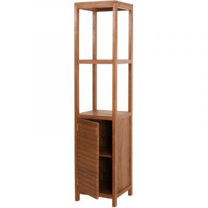 HHG - jamais utilisé] Étagère en teck 748, armoire de salle de bain Étagère de salle de bain, teck de haute qualité B-Grade (bois de cœur, 20-30