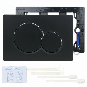 Plaque de commande WC noir &ndash; Compatible Geberit Sigma 30/UP320/300 &ndash; Installation sans outils &ndash; Mat&eacute;riau plastique durable - SIGMA01