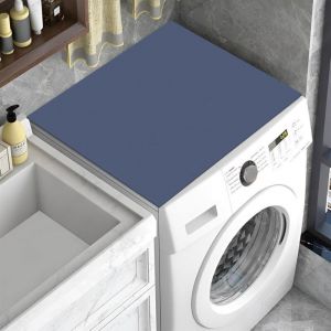 Housse de Protection pour Machine &agrave; Laver Top 60 x 60 cm Gris Tapis de Dessus de Machine Laver Antid&eacute;rapant Couverture Universelle pour Machine