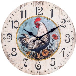 Horloge murale décorative coq, design élégant et moderne, idéale pour les salons et les cuisines, cadeau parfait pour les amateurs de décoration