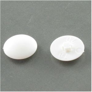 Cache vis T&ecirc;te frais&eacute;e TORX TORX T25 Diam&egrave;tre de t&ecirc;te: 13.5 nylon blanc-10 pi&egrave;ces