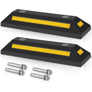 2X But&eacute;e de parking Aide au stationnement Aide au stationnement R&eacute;flecteur Caoutchouc dur &eacute;bonite Voiture