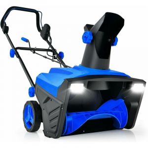 Goplus - Souffleuse à Neige Électrique 2300 w, Largeur de Travail de 50 cm, Déneigeuse Filaire avec Distance de Projection 9 m & led Bleu