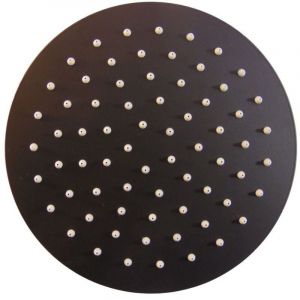 Pomme De Douche Ronde Noire Mate De 6 Po Cm 15x15x5 Sined Soffione Tondo 15 Nero