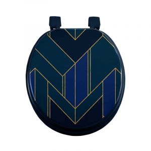 Abattant wc Imprimé 'Achille' 47cm Vert & Bleu