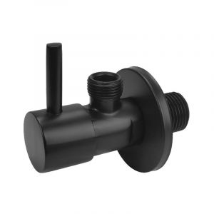 Laiton Noir Mat 1/2" x 3/8" Eau Tuyau Soupape Coupure Robinet Levier Long