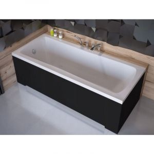 Baignoire mirano ii avec tablier noir 140/150/160/170 x 70 - 160cm