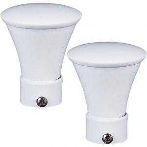 2 Housse de Tringle &agrave; Rideau en Laiton Blanc,Embouts de Tringle &agrave; Rideau D&eacute;coratifs,Embouts de Tringle &agrave; Rideau de 28mm de Diam&egrave;tre Int&eacute;rieur