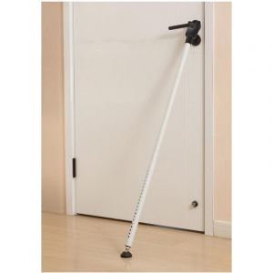 Barre de s&eacute;curit&eacute; d'entr&eacute;e de porte blanche, but&eacute;e de porte coulissante, but&eacute;e de poign&eacute;e de porte, 76-132 cm