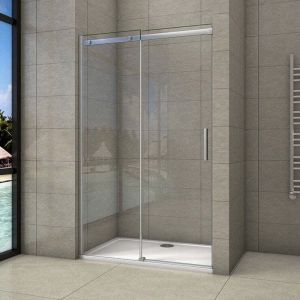 [PRODUIT D'OCCASION]Porte de douche coulissante 130x195cm en 8mm verre anticalcaire AICA porte de douche en niche