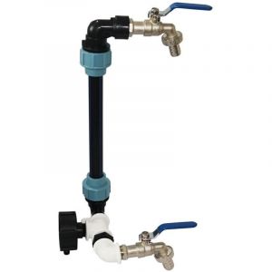 Kit de Robinet IBC Col de Cygne de Cuve , Robinet Cuve 1000L , Raccord Cuve 1000 litres , R&eacute;cup&eacute;ration d'Eau de Pluie de 1000 Litres