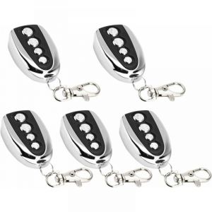 Lot de 5 ouvre-porte de garage électrique à télécommande, 433 MHz pour clonage de portail, de garage, de clonage électrique universel