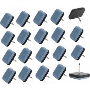 ZVD 25 pi&egrave;ces Patins de Meubles en T&eacute;flon 25mm Auto-adh&eacute;sif Patin Glisseur avec Clous pour Meuble Patins Autocollants pour Chaises et Fauteuils