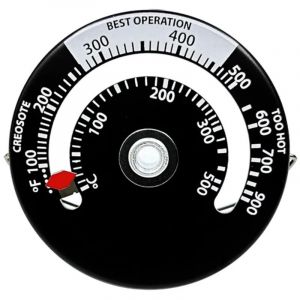 Thermom&egrave;tre de Po&ecirc;le Magn&eacute;tique Thermom&egrave;tre pour Po&ecirc;le &agrave; Bois Jauge de Thermom&egrave;tre pour Tuyau de Po&ecirc;le &agrave; Feu pour Tuyau de Chemin&eacute;e en Bois