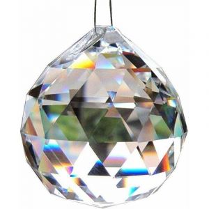 60 mm grande boule de cristal en verre clair boule de cristal boule de verre prisme pendentif arc-en-ciel cristal lustre pi&egrave;ces de cristal - mariage,