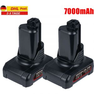 2x Pour Bosch batterie bat411 12V 7.0Ah Li- ion GSR GDR Gwi GSa 10.8v-li Professional BAT411A BAT412A