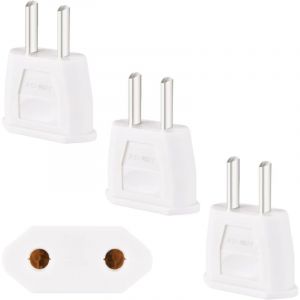 Adaptateur Prise USA, Adaptateur Voyage 3 X Adaptateur Prise Japon, Adaptateur Prise France vers USA, Japon Adaptateur Europe, Canada, Mexique (Blanc)