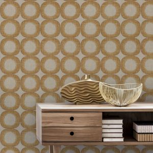 Superfresco Easy - Papier peint intiss&eacute; Cercles Harmonie 1005 x 52cm Sable