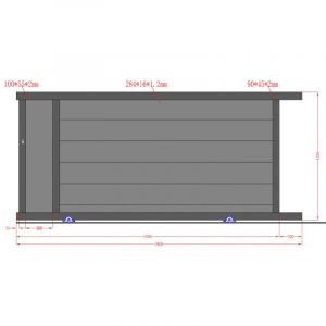 Portail Aluminium Coulissant RAL7016 L3,5mxH1,70m oslo