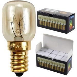 Lot de 10 ampoules SES E14 avec culot &agrave; ba&iuml;onnette - Ampoules pour four/micro-ondes r&eacute;sistant jusqu'&agrave; 300 &deg;C - Ampoules de nuit, E14 25.00W 240.00V