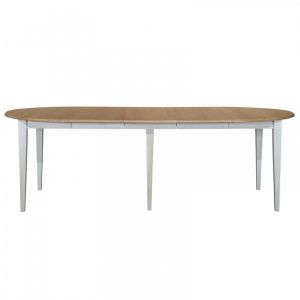 Hellin - Table ronde 6 pieds fuseau D105 + 3 rallonges bois - victoria