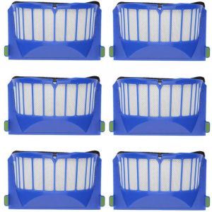 Lot de 6 filtres de Rechange compatibles avec Les aspirateurs iRobot Roomba s&eacute;rie 600 605 610 620 630 650 660