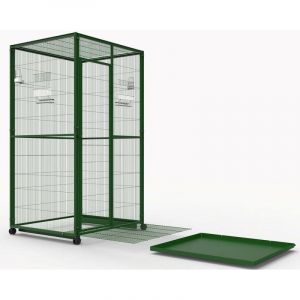 Voli&egrave;re du int&eacute;rieur pour petits oiseaux IMOR&reg; sur roulettes de 1m&sup2; a toit en maille