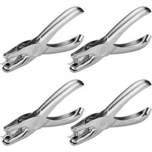 Pince perforatrice &agrave; un trou, 4 pi&egrave;ces, pince perforatrice en m&eacute;tal, perforatrice &agrave; papier rond pour 3 mm, 6 mm, bureau,
