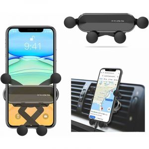 Memkey - Support Téléphone Voiture Grille Aération Universel,Porte Téléphone Voiture Ventilation pour Smartphone et gps Appareils (Noir)