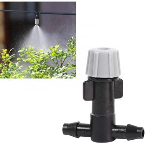 Buse Brumisation, 20pcs T Joints et 20pcs Buse d'Arrosage Brumisation Buse d'irrigation Serre Système de Refroidissement à Eau Kit Gicleurs Arroseur
