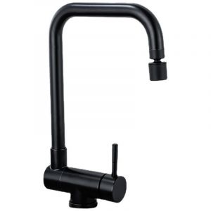 Ccykxa - Mitigeur Cuisine Rabattable Noir Robinet Cuisine Pliable avec 2 Jets aux Choix Mitigeur de Cuisine Sous Fen&ecirc;tre ,Noir,2922cm