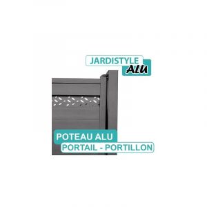 Cloture&jardin - Poteau Portail - Portillon Aluminium - Hauteur 1m70