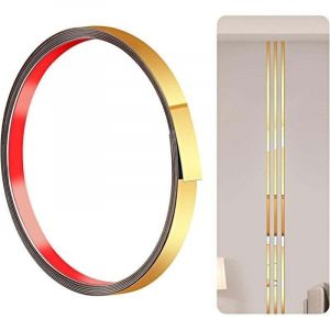 300cm-1cm Baguette de Finition en Acier Inoxydable, Moulure Murale, Moulure D&eacute;corative pour Chemin&eacute;es, Cadres de Miroirs, Murs, Voitures et