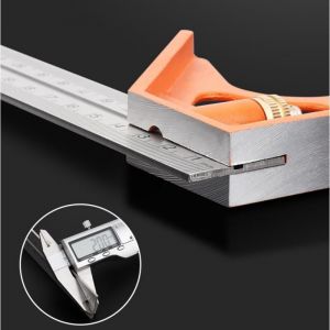 &Eacute;querre combin&eacute;e en acier inoxydable 300 mm avec but&eacute;e et outil de marquage, &eacute;querre combin&eacute;e m&eacute;tallique universelle et de pr&eacute;cision