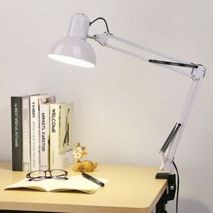 Mengjay Design R&eacute;tro Lampe De Bureau &Agrave; Pince M&eacute;tal Bras Oscillant E27 Liseuse Lampe D'architecte pour en Train De Lire en Train D'&eacute;tudier Chevet