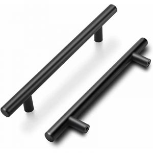 Lot de 15 Poignee de meuble Cuisine 160mm Poignee Porte Cuisine NoirePoign&eacute;e Meuble Noir Poign&eacute;e Cuisine Entraxe 160mm avec Finition Mate en Acier