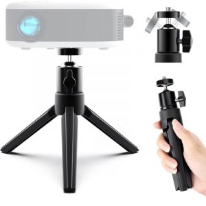 Mini Tr&eacute;pied de Vid&eacute;oprojecteur - Tr&eacute;pied pour Mini Projecteur Portable, Support de Projecteur avec Rotule Rotative &agrave; 360&deg; en M&eacute;tal pour Appareil