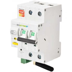 E-smart Interrupteur thermique magnétique 63A compteur d&39énergie 2P Tuya SmartWiFi - ESR3S263 - Ettroit
