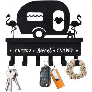 Porte Clef Murale M&eacute;tal avec 6 Crochets, Accroche Clef Murale Pat&egrave;re en M&eacute;tal Porte-Cl&eacute;s Mural, Porte Cl&eacute; Mural, Support Clef Mural Key Holder