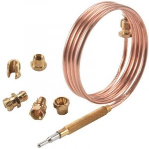 Thermocouple Universel pour Cuisini&egrave;Re &agrave; Gaz avec 5 Pi&egrave;Ces S&eacute;Ries &eacute;Crous Adaptateur de Remplacement Br&ucirc;Leur Chauffage