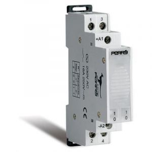 T&eacute;l&eacute;rupteur &eacute;lectrom&eacute;canique 1 DIN 2 contacts 2 s&eacute;quences 16A 24V CA - PERRY