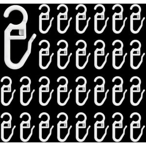 120 pcs Crochets &agrave; Rideaux avec &oelig;illet Crochets de Rail de Rideau Crochet &agrave; Plier pour Anneaux de Rideaux pour Anneaux &agrave; Rideaux Jusqu'&agrave; &Oslash; 7 mm